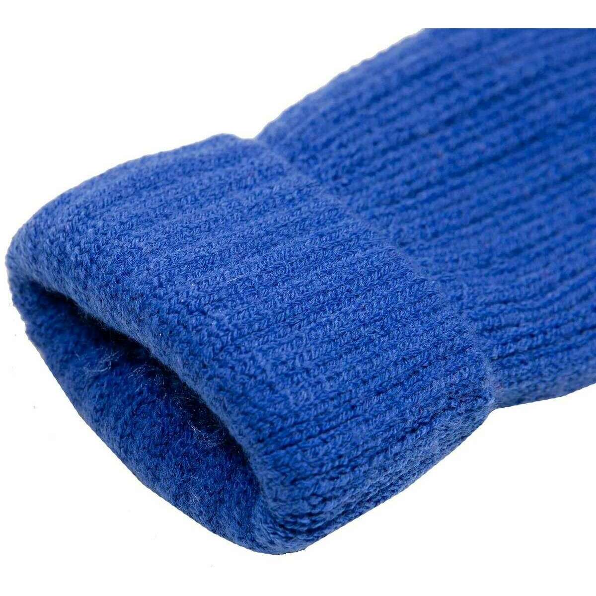 Dents Ribbed Knit Gloves - Cobalt Blue/Black - Image 5