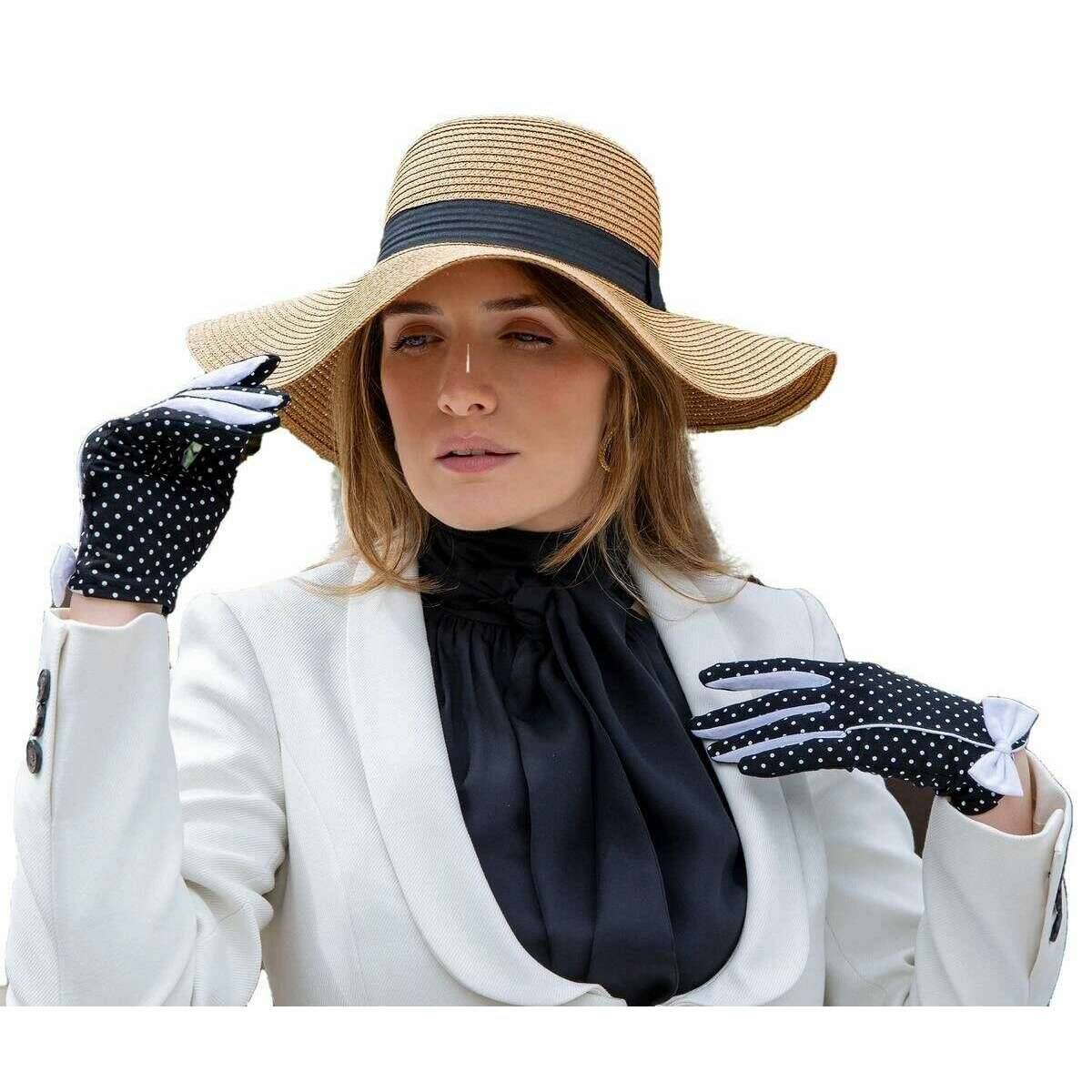 Dents Ribbon Floppy Straw Sun Hat - Natural - Image 2