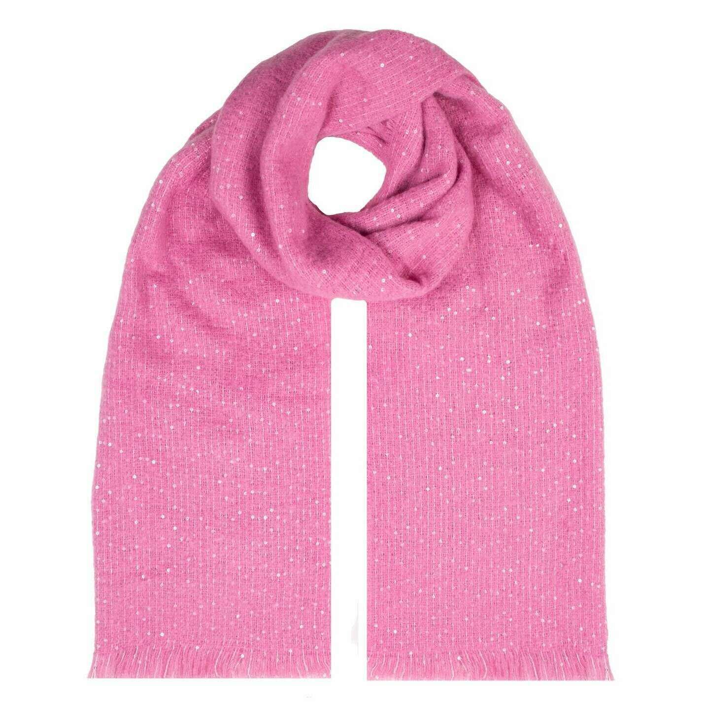 Dents Sequin Scarf - Candy Pink