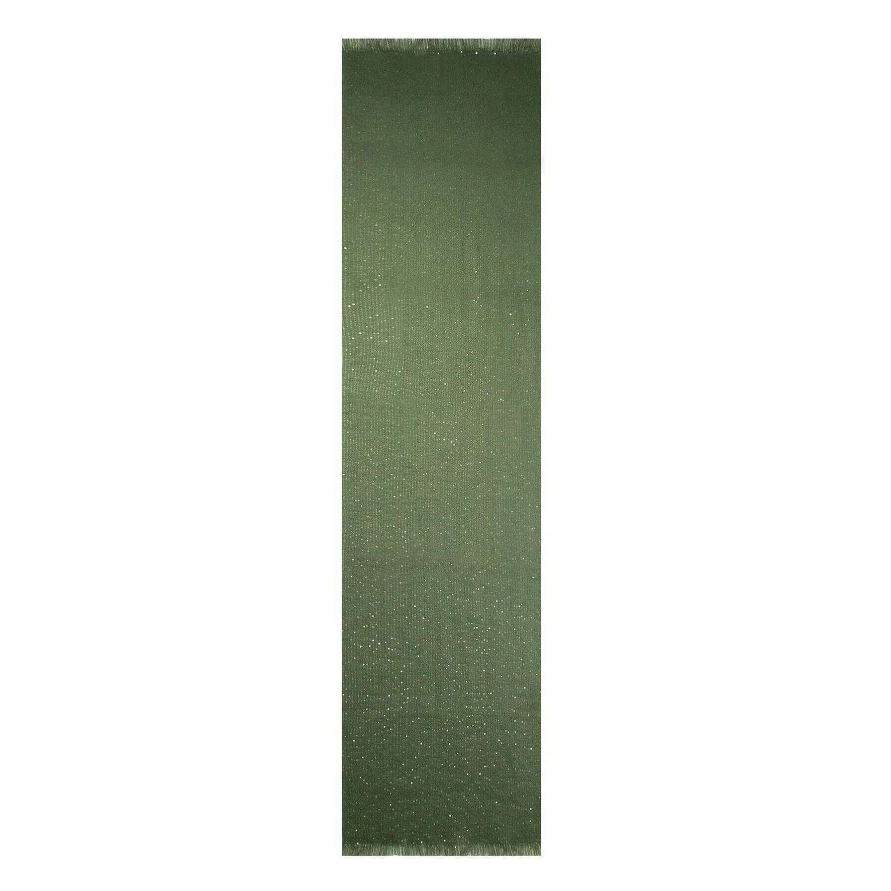 Dents Sequin Scarf - Olive Green - Image 2