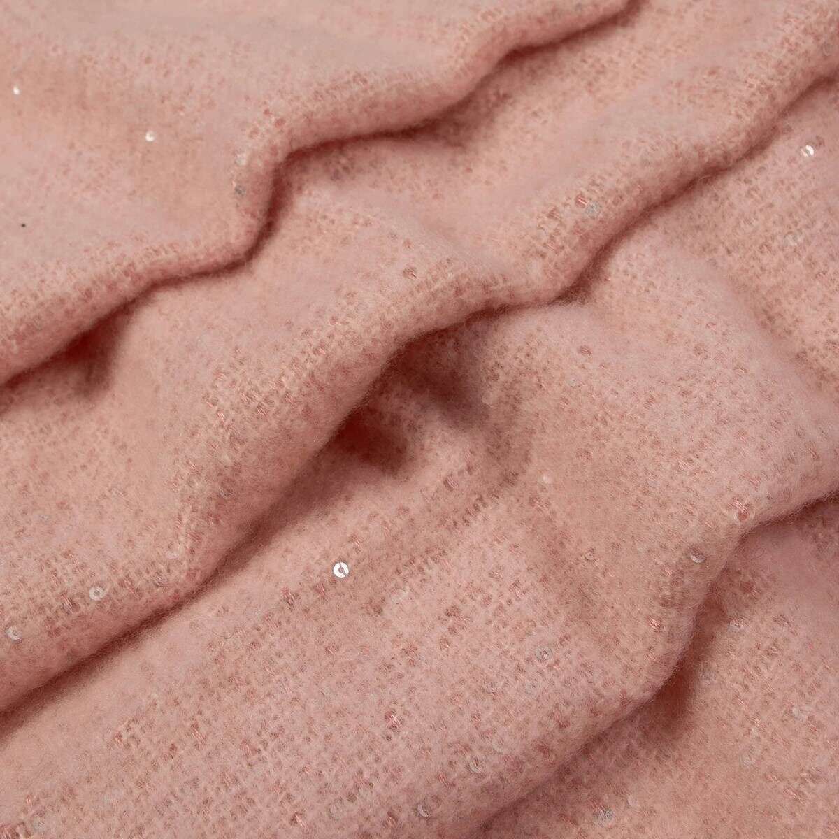 Dents Sequin Scarf - Pale Pink - Image 3