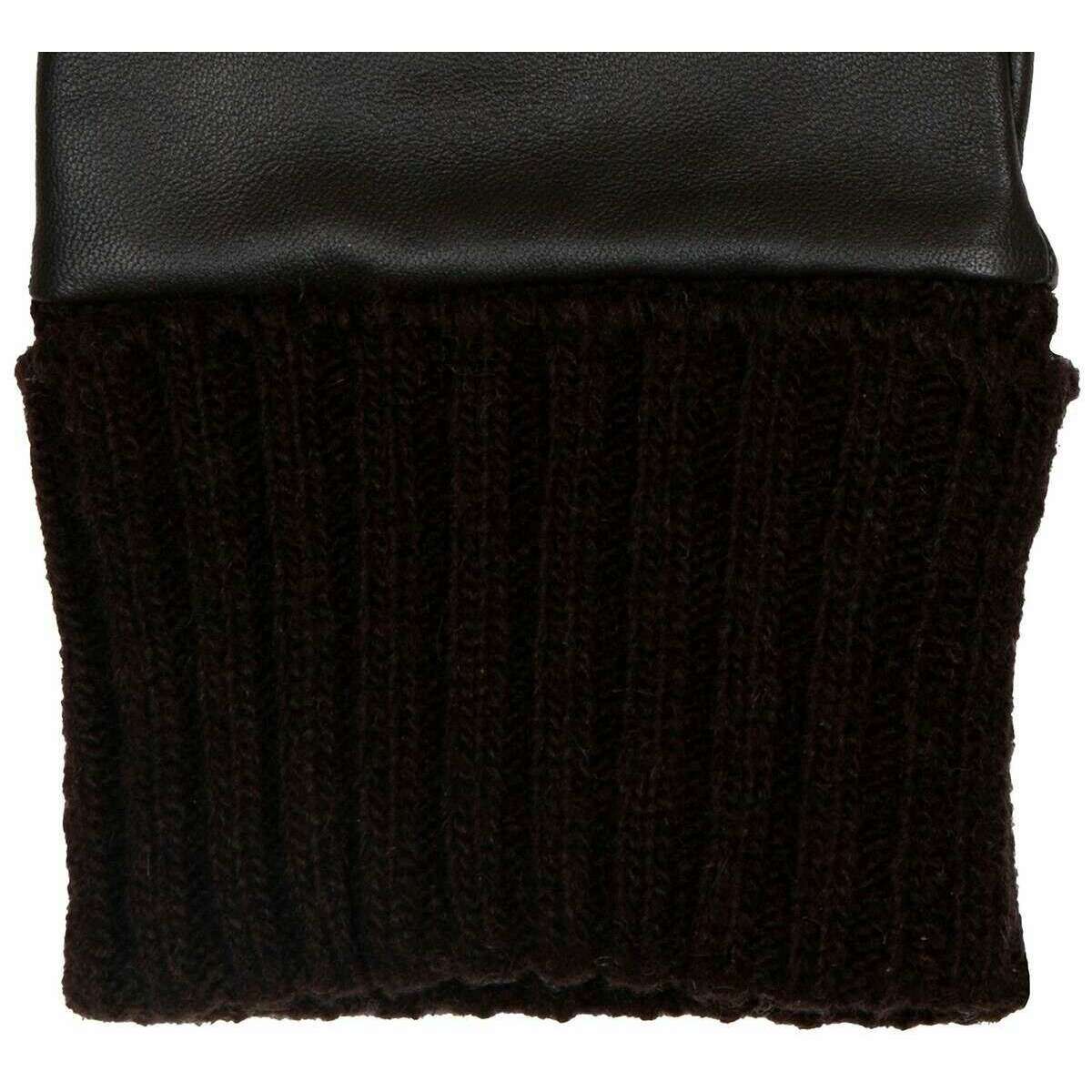 Dents Serena Quilted Chevron Fingerless Leather Gloves - Mocca Brown - Image 3