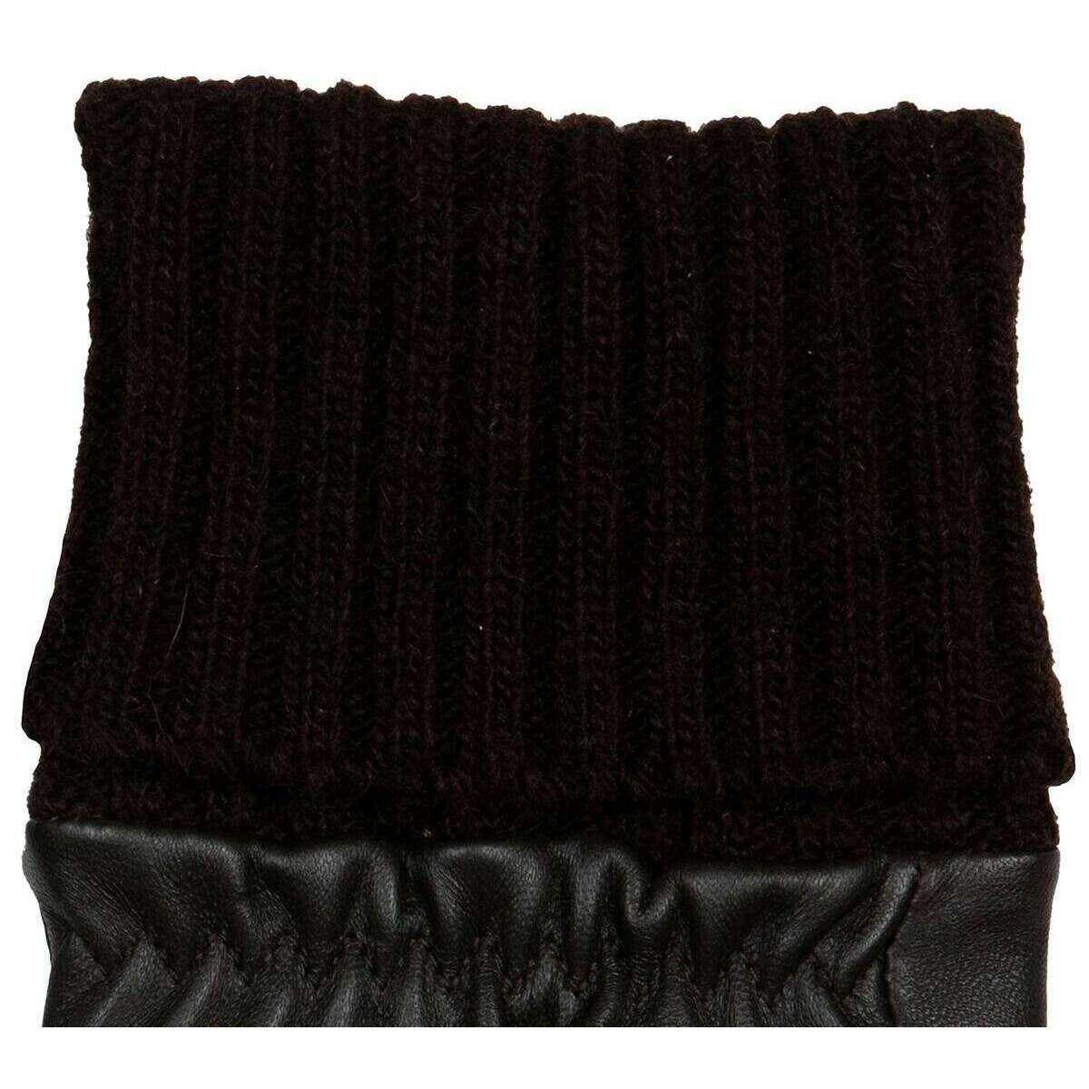 Dents Serena Quilted Chevron Fingerless Leather Gloves - Mocca Brown - Image 4