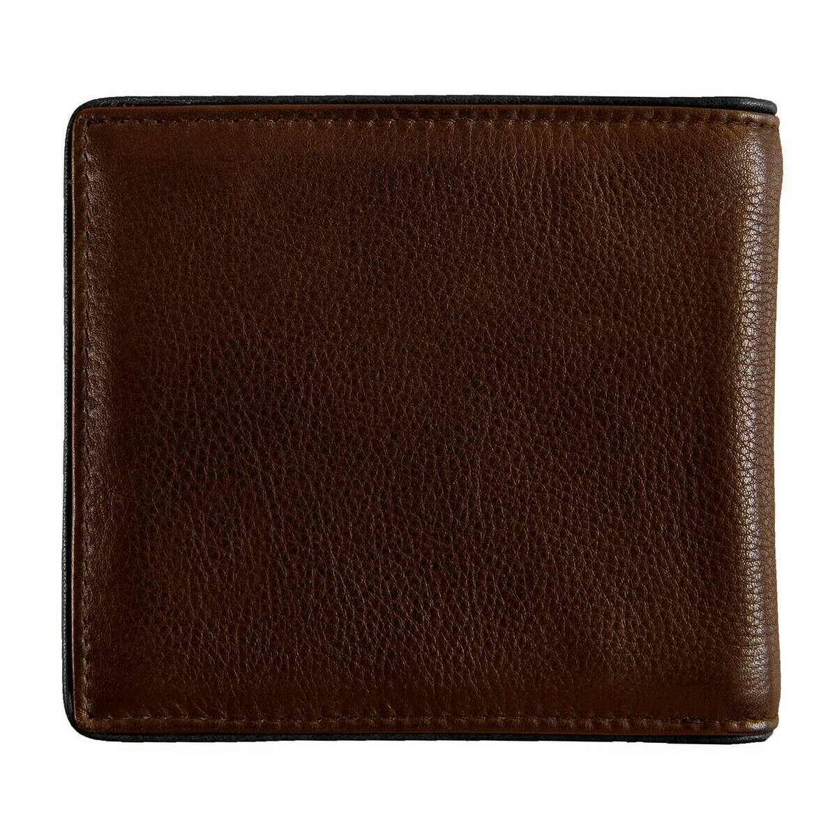 Dents Severn Leather RFID Blocking Bifold Wallet - Dark Tan/Black - Image 2