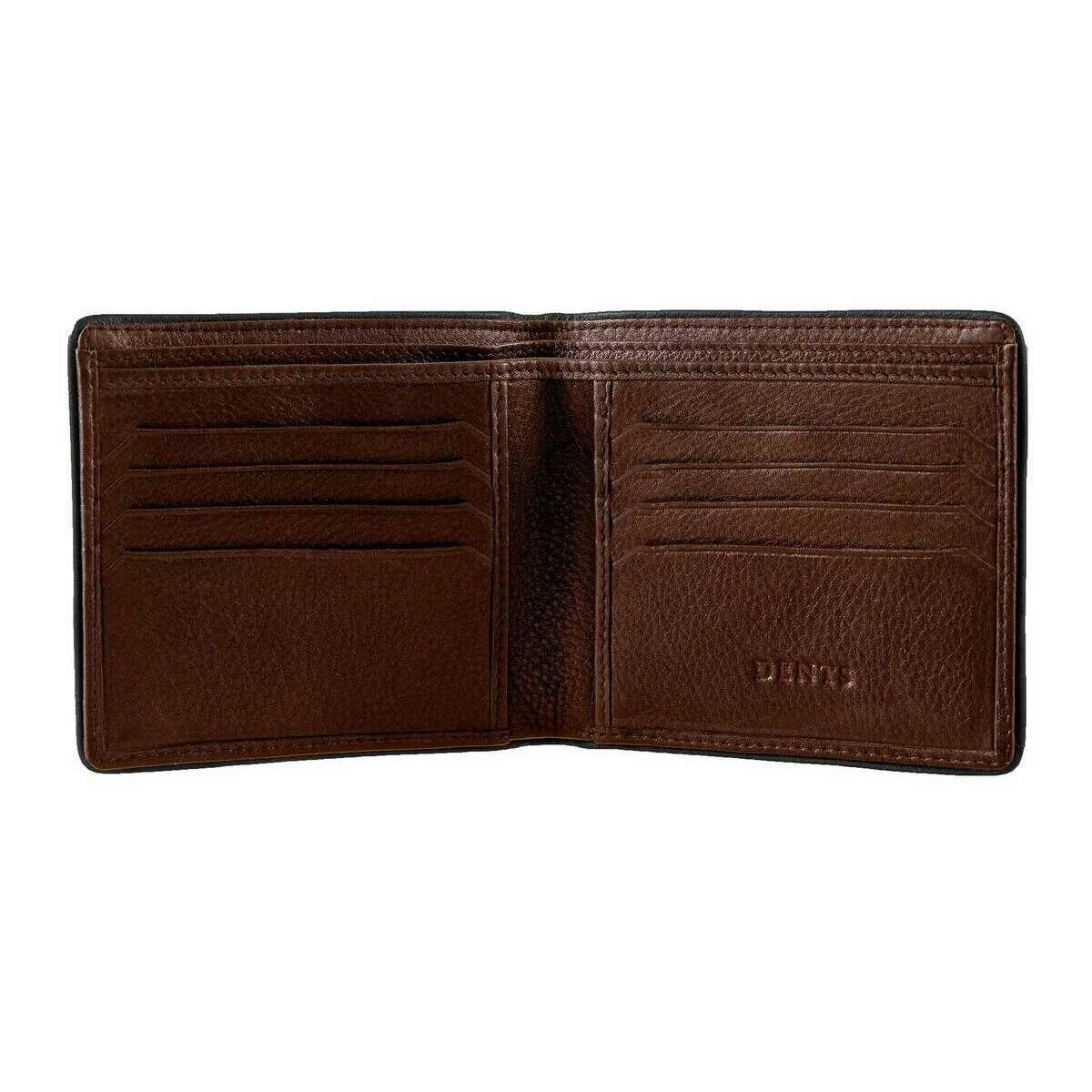 Dents Severn Leather RFID Blocking Bifold Wallet - Dark Tan/Black - Image 3