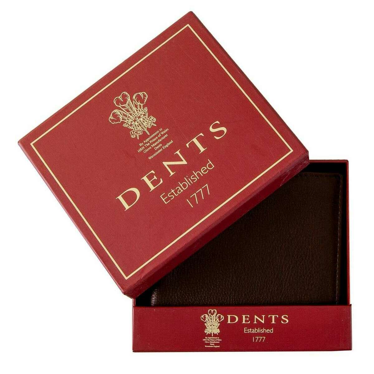 Dents Severn Leather RFID Blocking Bifold Wallet - Dark Tan/Black - Image 5