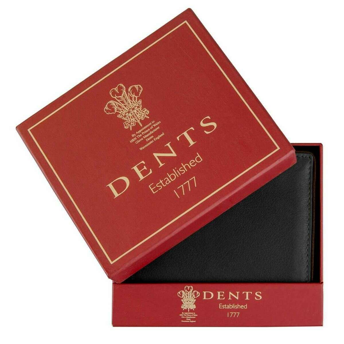 Dents Severn Leather RFID Blocking Coin Bifold Wallet - Black/Dark Tan - Image 5