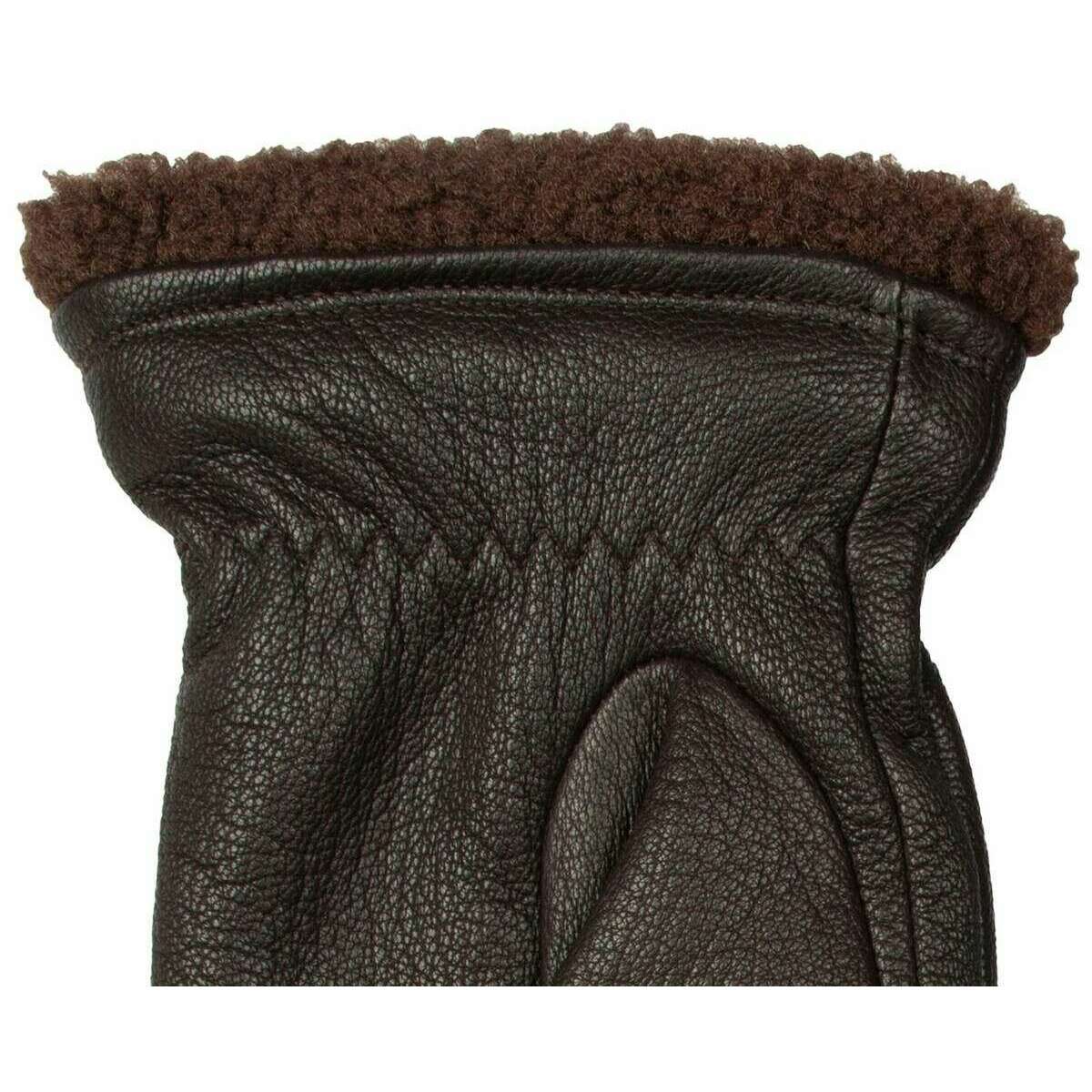 Dents Shrewsbury Fleece-Lined Leather Gloves - Brown - Image 6