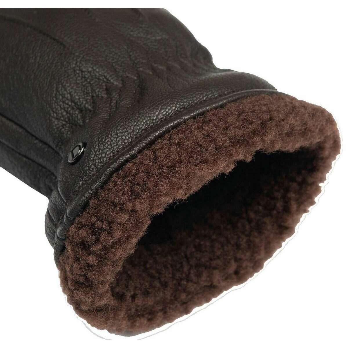 Dents Shrewsbury Fleece-Lined Leather Gloves - Brown - Image 7