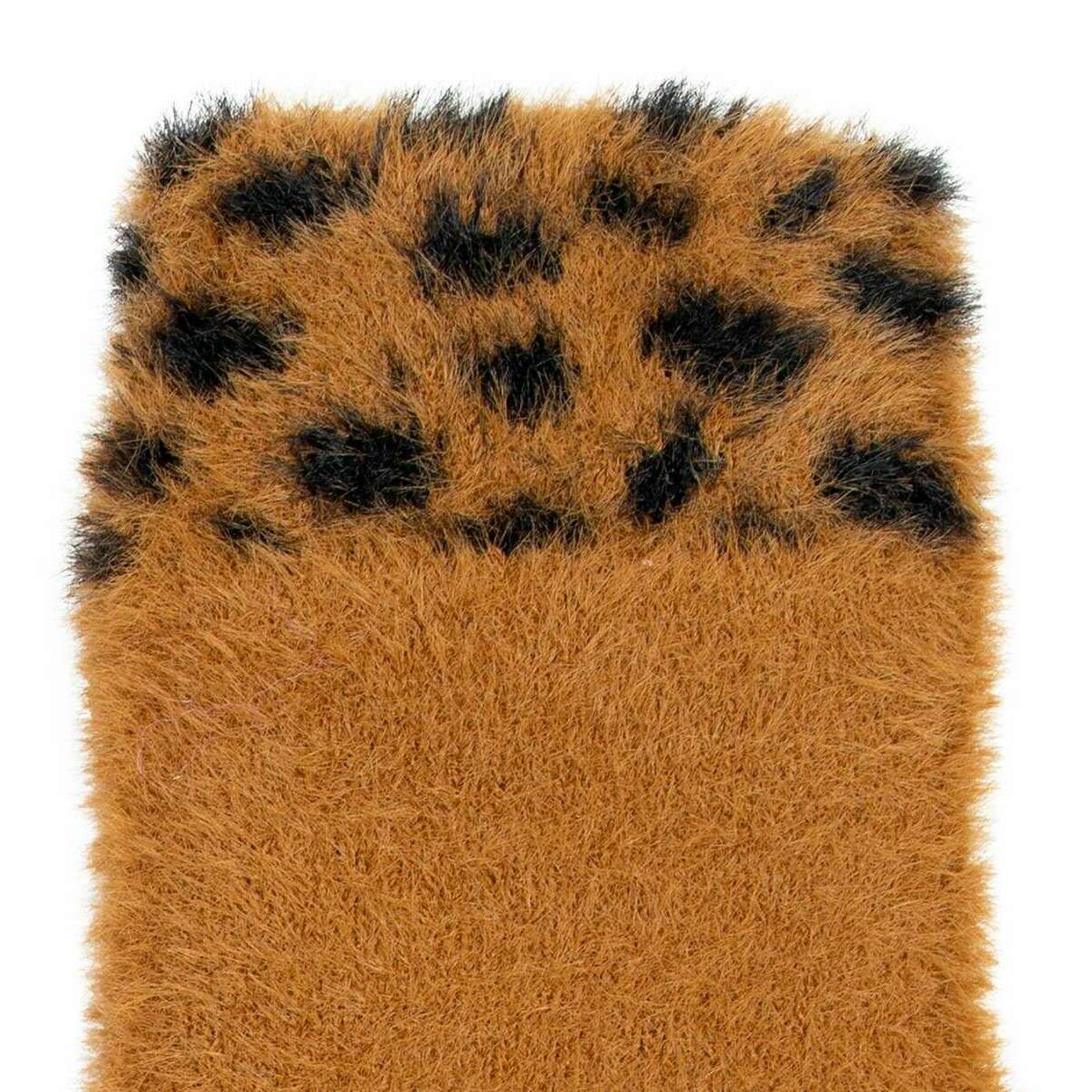 Dents Spotted Feather Yarn Knitted Gloves - Tan Beige - Image 6