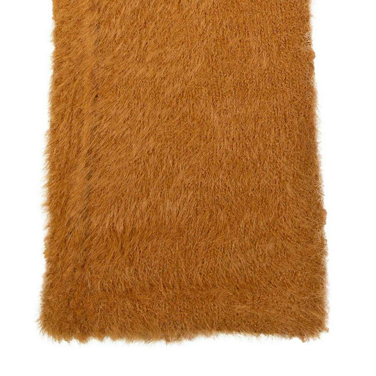 Dents Spotted Feather Yarn Knitted Wrist Warmers - Tan Beige - Image 4