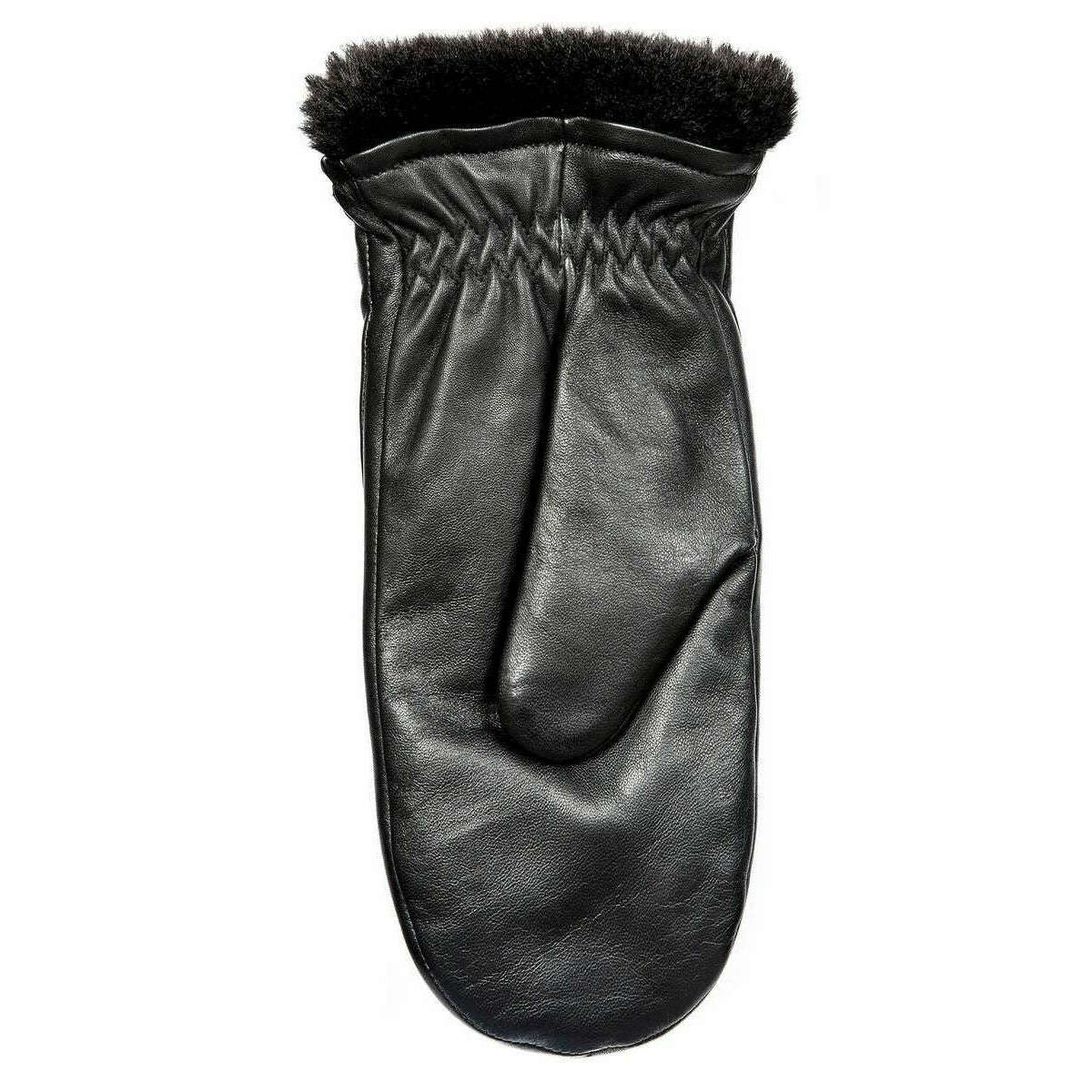 Dents Teresa Three-Point Leather Mittens - Black - Image 4