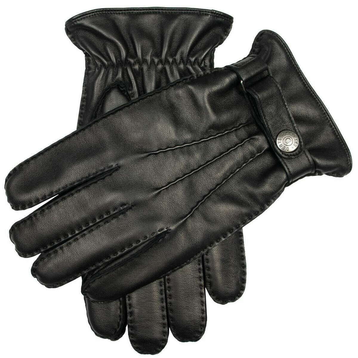 Dents Tetbury Handsewn Three-Point Leather Gloves - Black