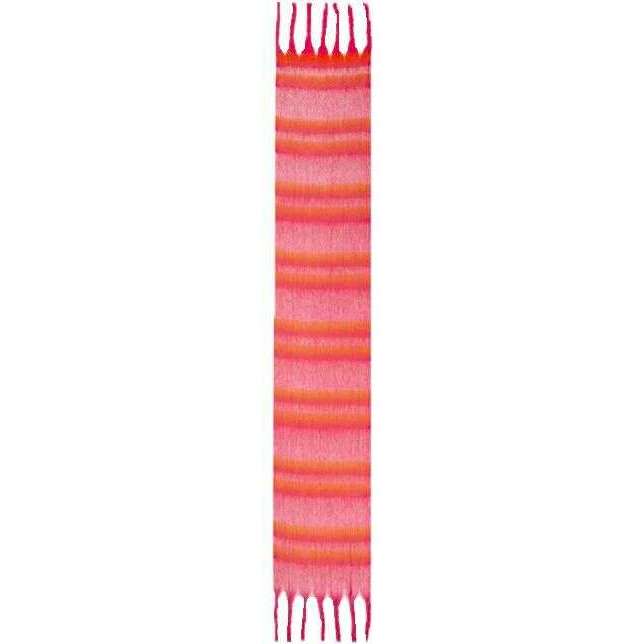 Dents Tonal Stripe Blanket Tassel Scarf - Candy Pink - Image 2