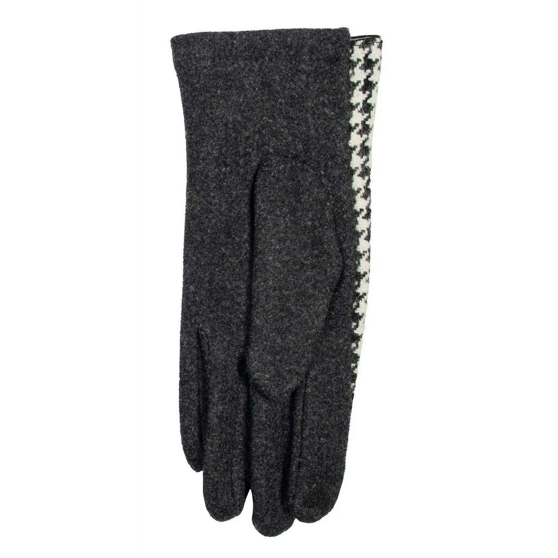 Dents Touchscreen Dogtooth Design Gloves - Black - Image 4