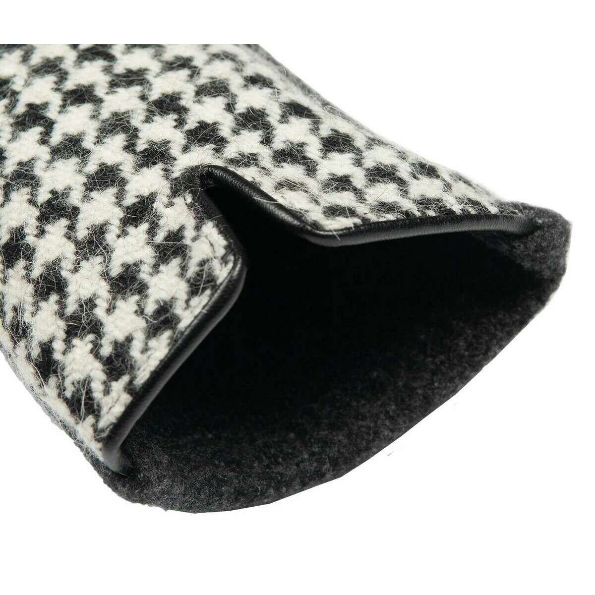 Dents Touchscreen Dogtooth Design Gloves - Black - Image 7