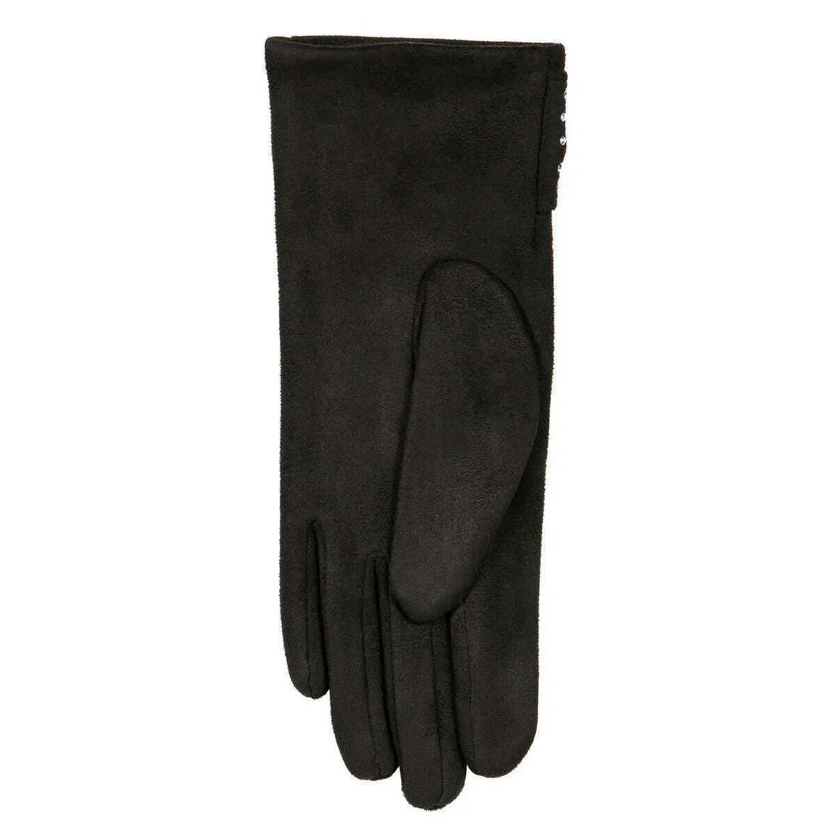 Dents Touchscreen Velour-Lined Faux Suede Gloves - Black - Image 4
