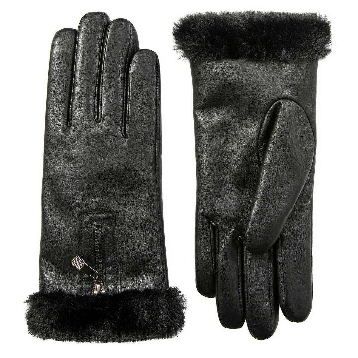 Dents Yasmin Touchscreen Leather Gloves - Black - Image 2