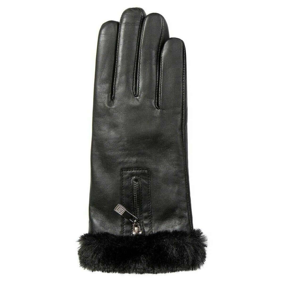 Dents Yasmin Touchscreen Leather Gloves - Black - Image 3