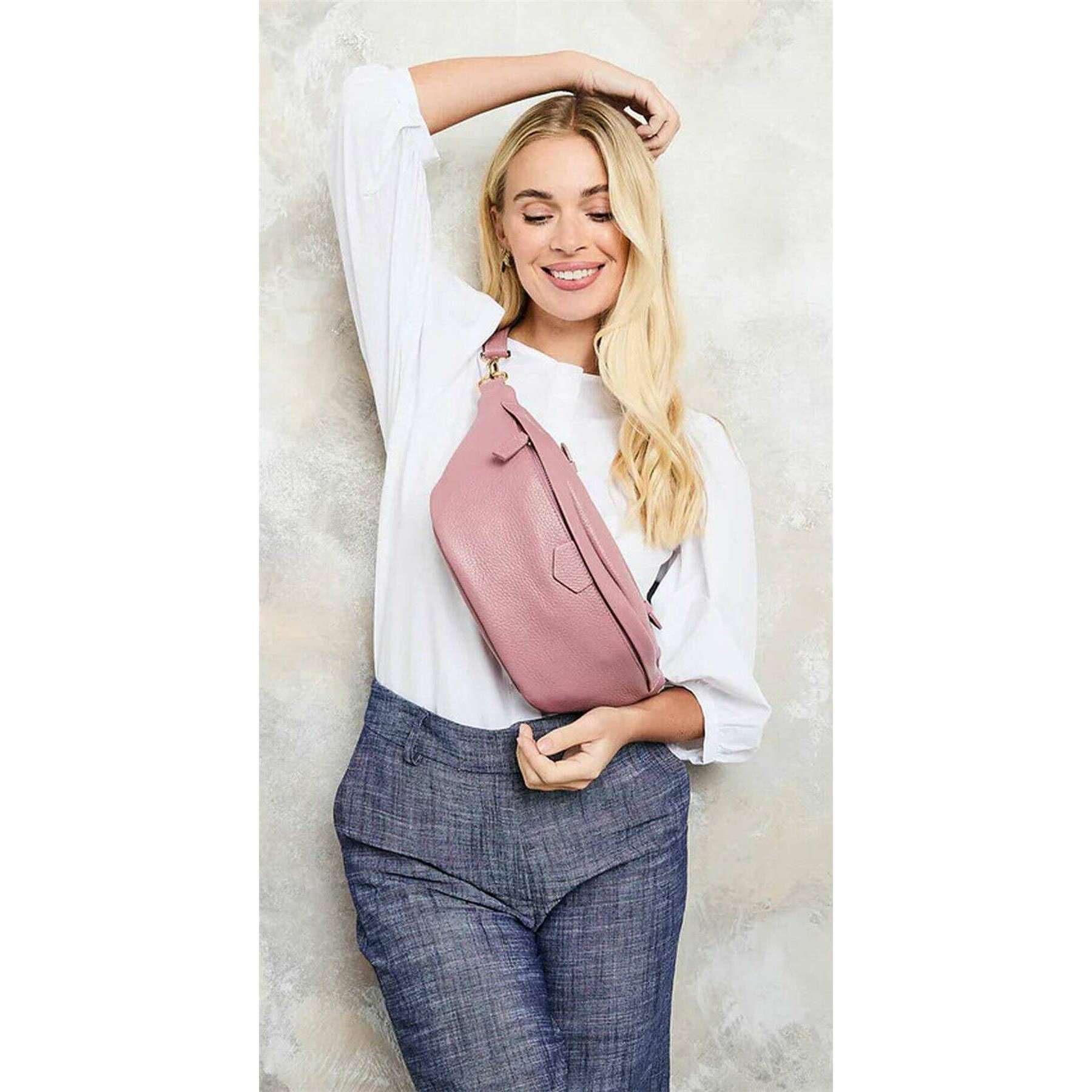 Elie Beaumont Arc Sling Bag - Dusty Rose Pink - Image 6