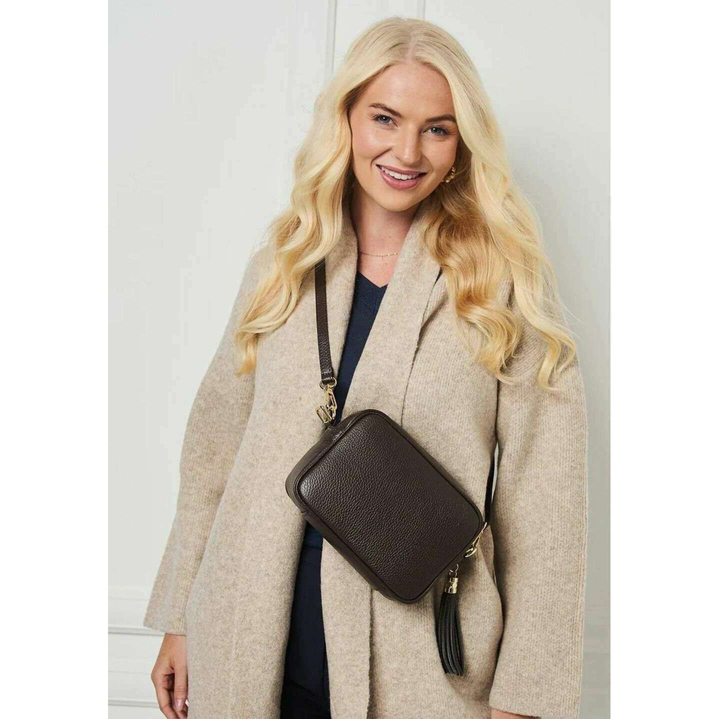 Elie Beaumont Crossbody Bag - Chocolate Brown - Image 5