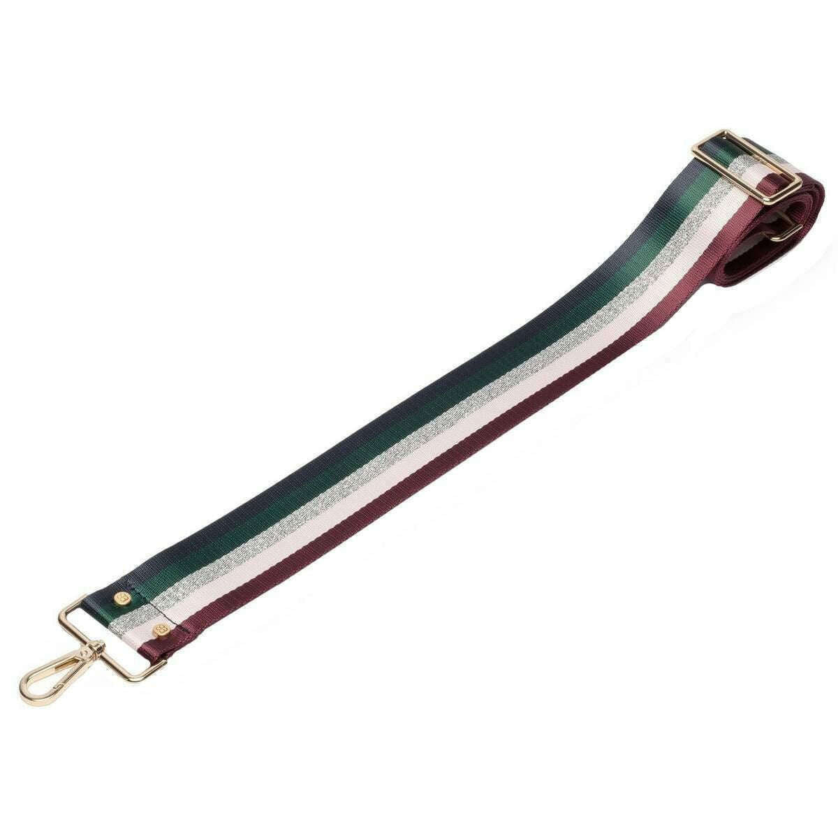 Elie Beaumont Crossbody Strap - Colour Stripe Blue/White/Burgundy