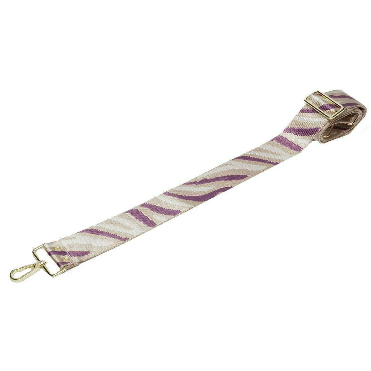 Elie Beaumont Crossbody Strap - Plum Zebra