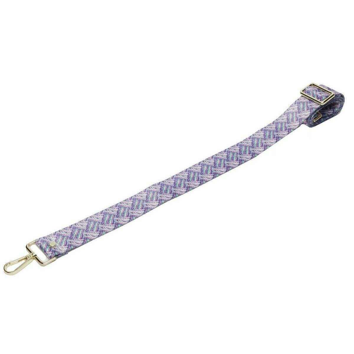 Elie Beaumont Crossbody Strap - Stripe Lattice Purple