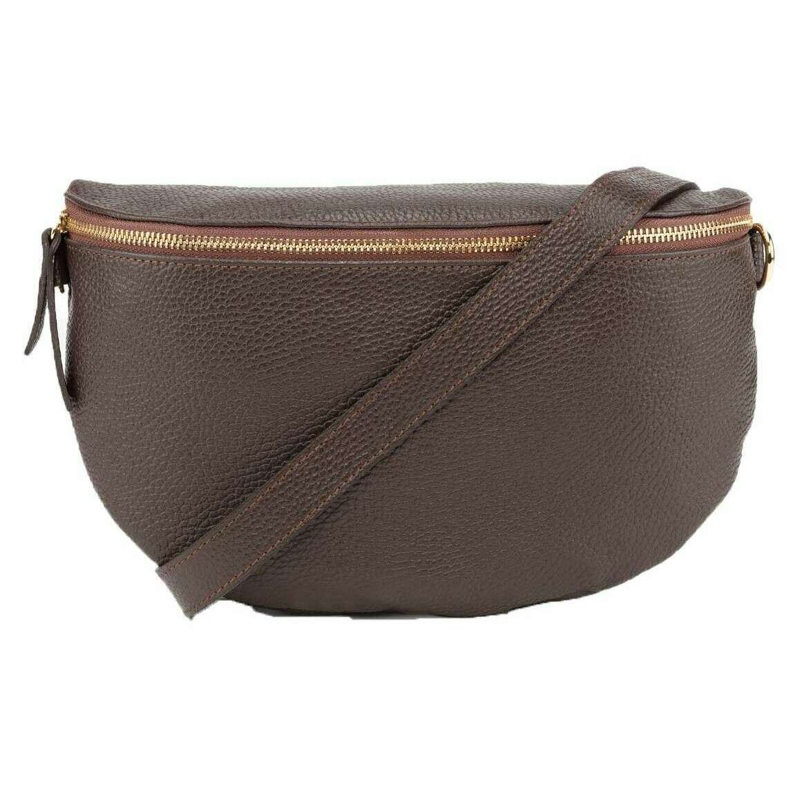 Elie Beaumont Large Sling Bag - Chocolate Brown