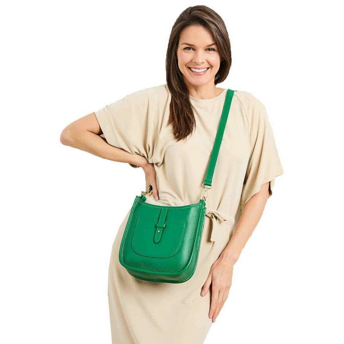 Elie Beaumont Messenger Bag - Emerald Green - Image 5