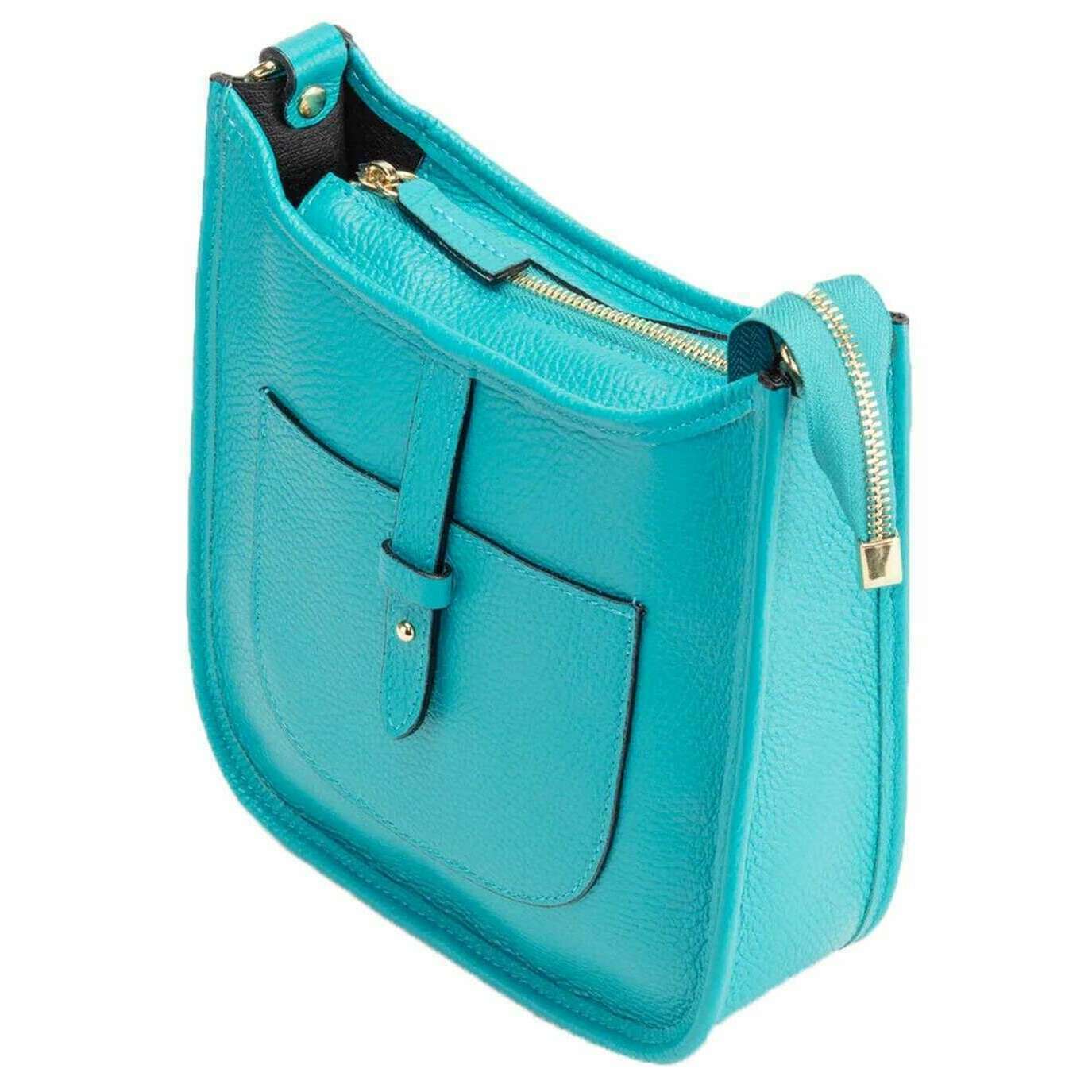 Elie Beaumont Messenger Bag - Turquoise