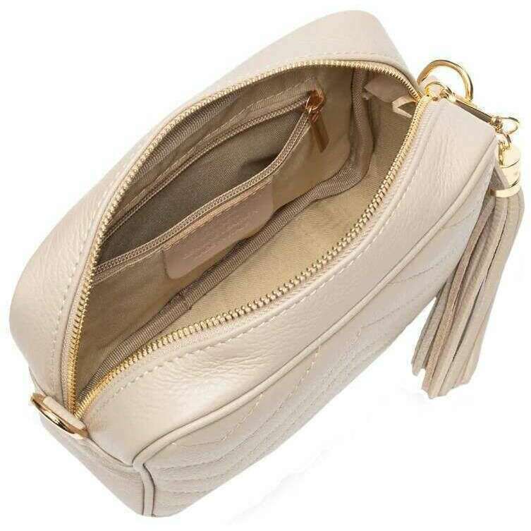Elie Beaumont Quilted Crossbody Bag - Biscuit Beige - Image 3