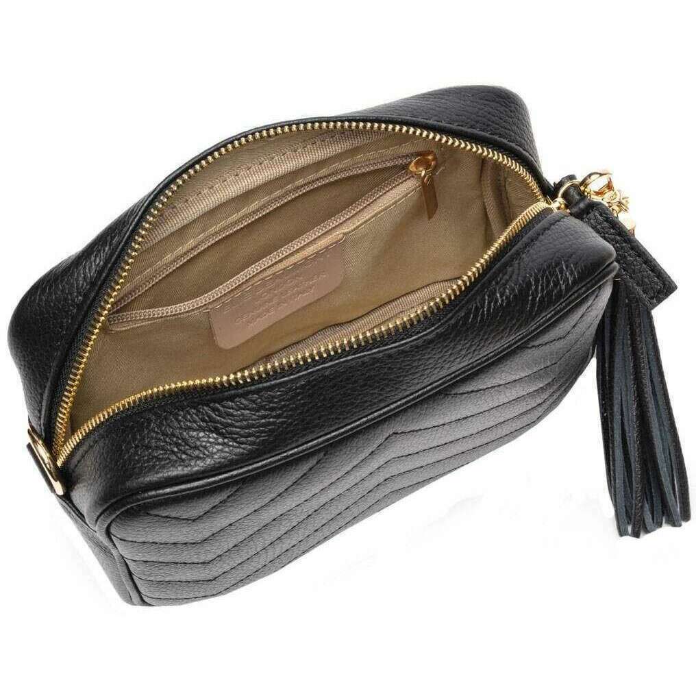 Elie Beaumont Quilted Crossbody Bag - Black - Image 3