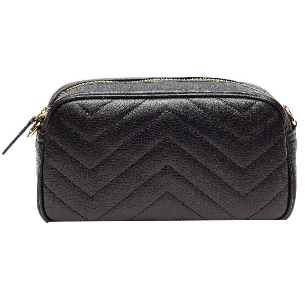 Elie Beaumont Quilted Tapered Crossbody Bag - Black - Image 2