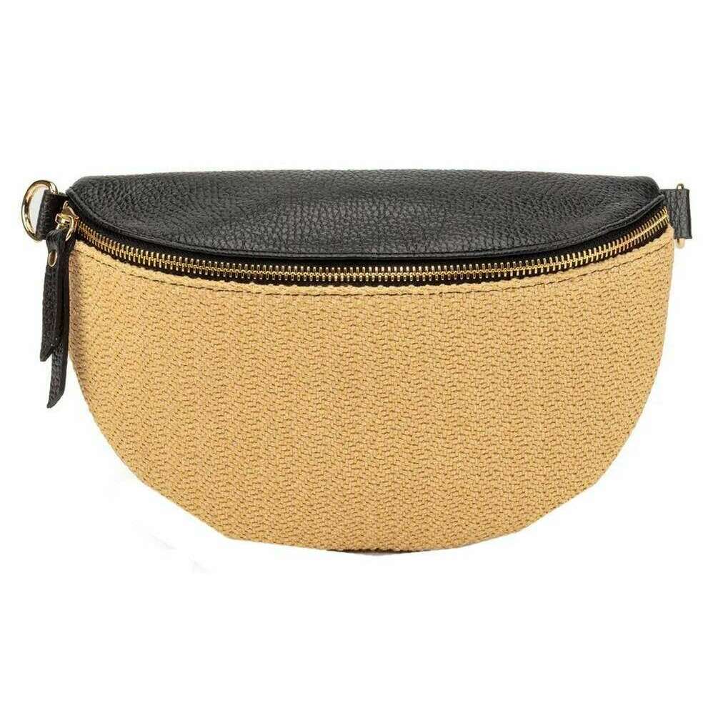 Elie Beaumont Raffia Sling Bag - Black - Image 3