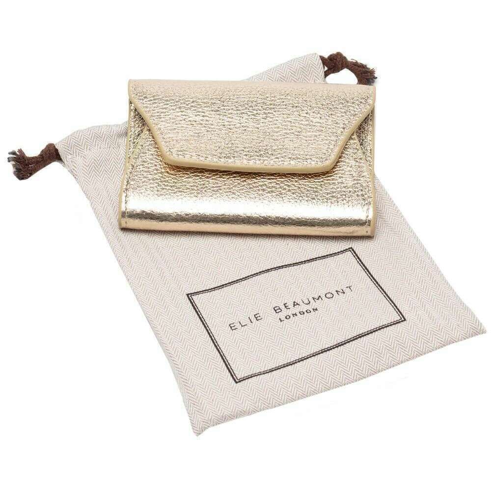 Elie Beaumont Wallet Card Holder - Gold - Image 4
