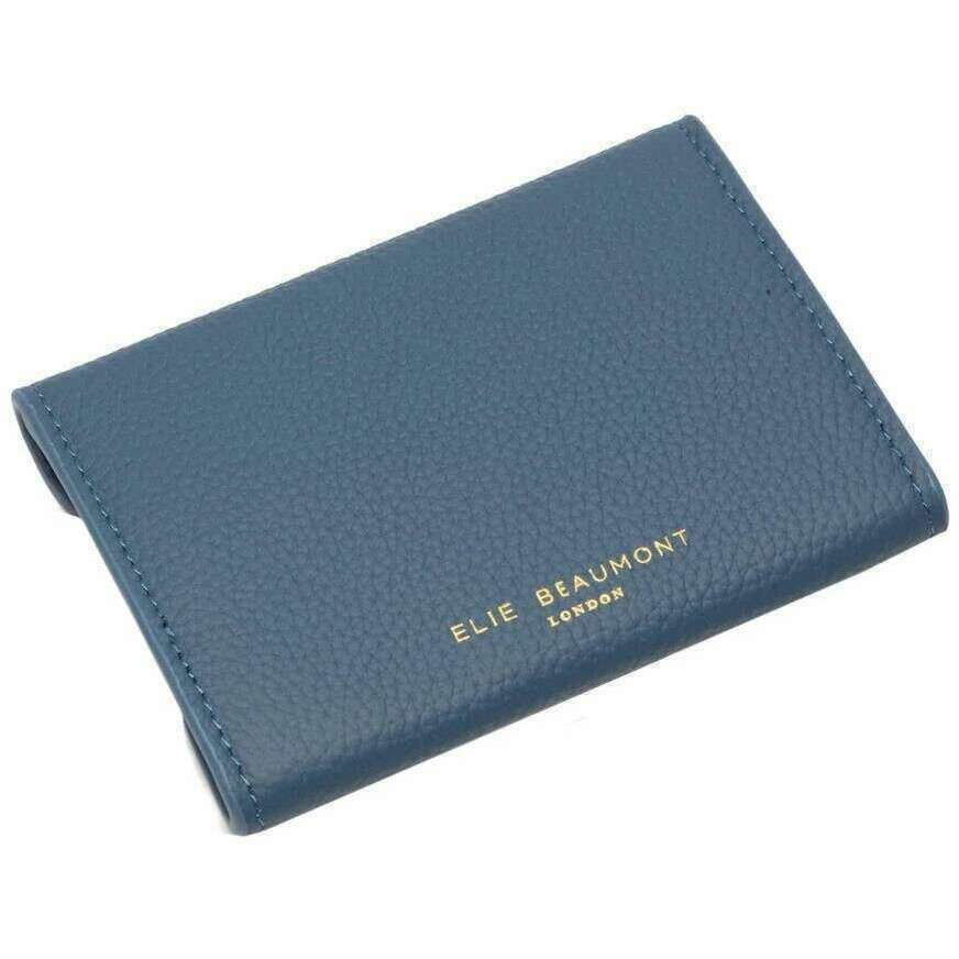 Elie Beaumont Wallet Card Holder - Teal Blue - Image 2