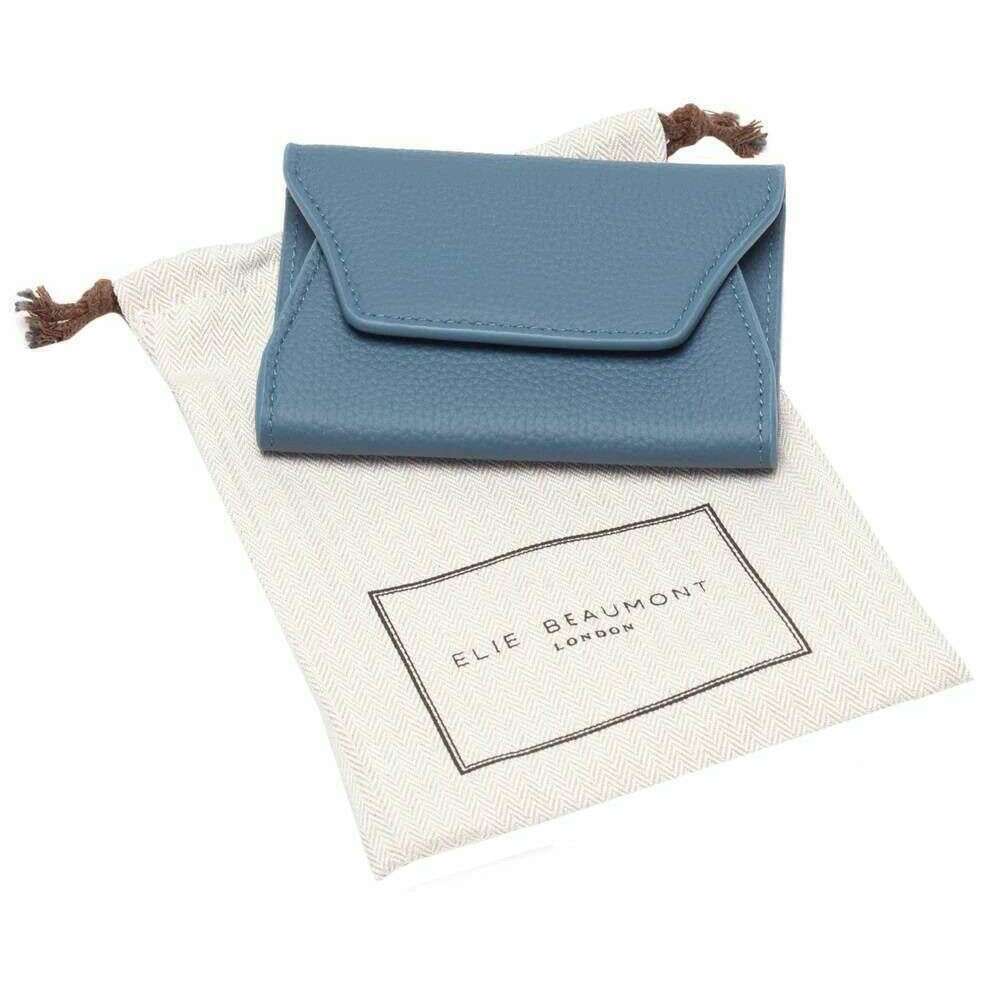 Elie Beaumont Wallet Card Holder - Teal Blue - Image 4