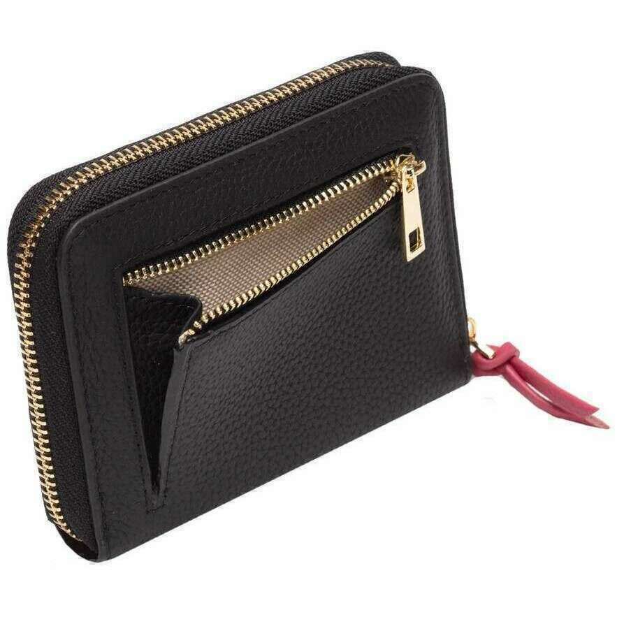 Elie Beaumont Zipper Purse - Black/Berry Pink - Image 3