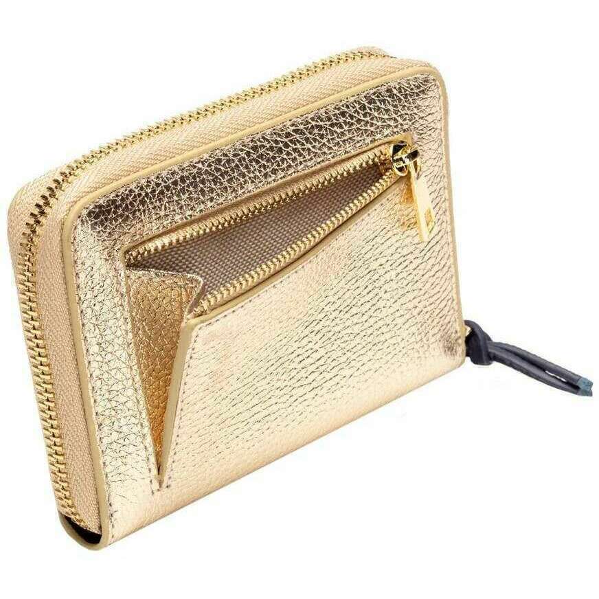 Elie Beaumont Zipper Purse - Gold/Navy - Image 3
