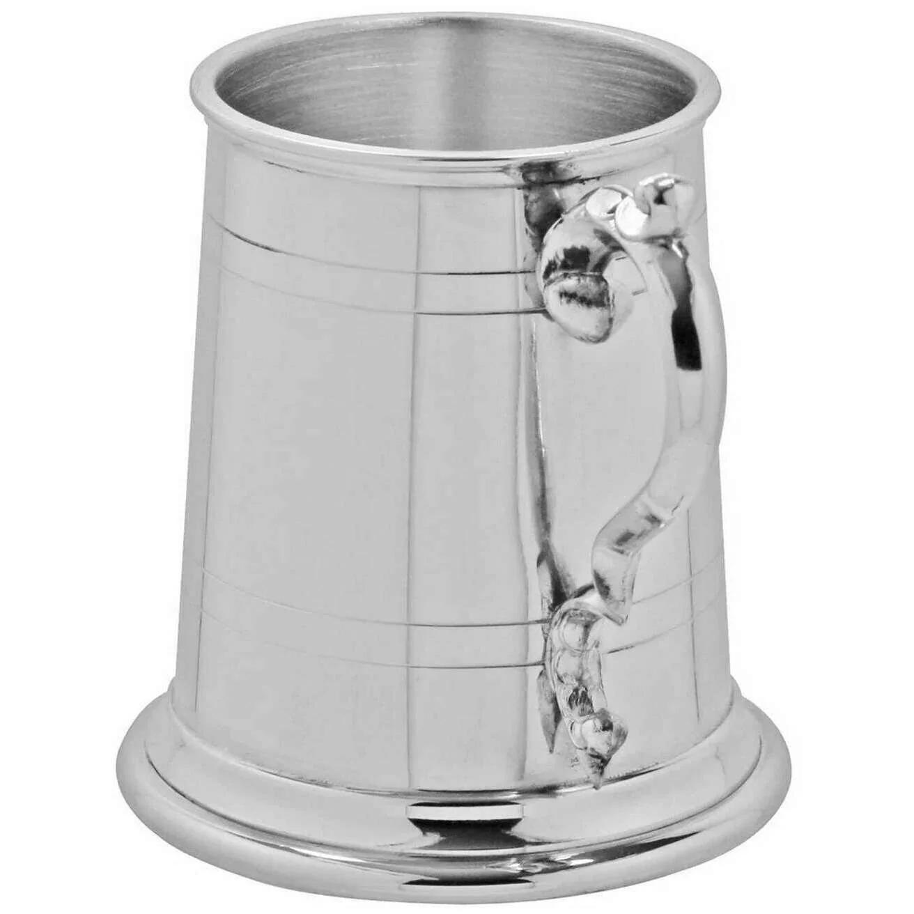 English Pewter Company 1/2 Straight Georgian Handle Tankard - Silver - Image 2