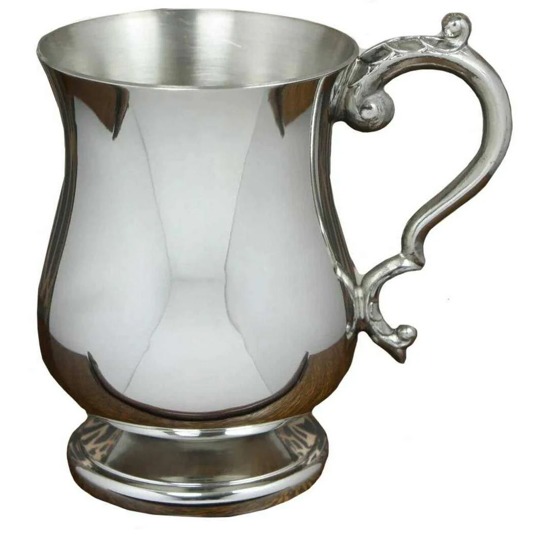 English Pewter Company 1/2pt Georgian Tankard - Silver - Image 3