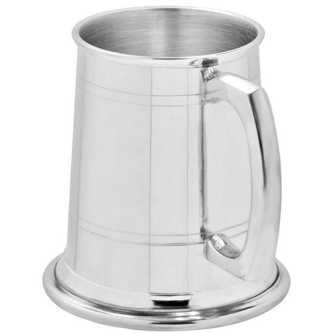English Pewter Company 1/2pt Straight Line Tankard - Silver - Image 2