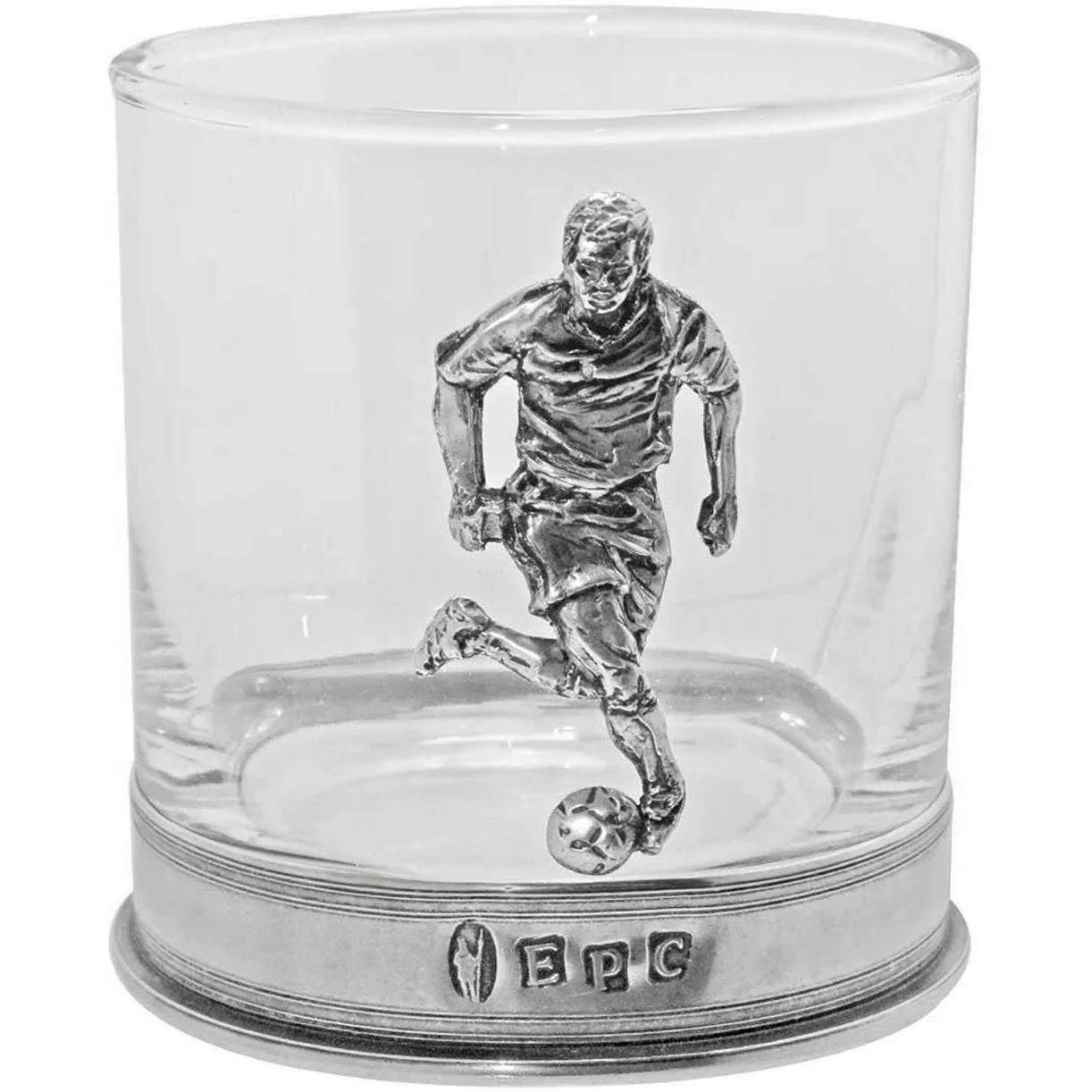 English Pewter Company 11oz Football Tumbler - Silver/Clear