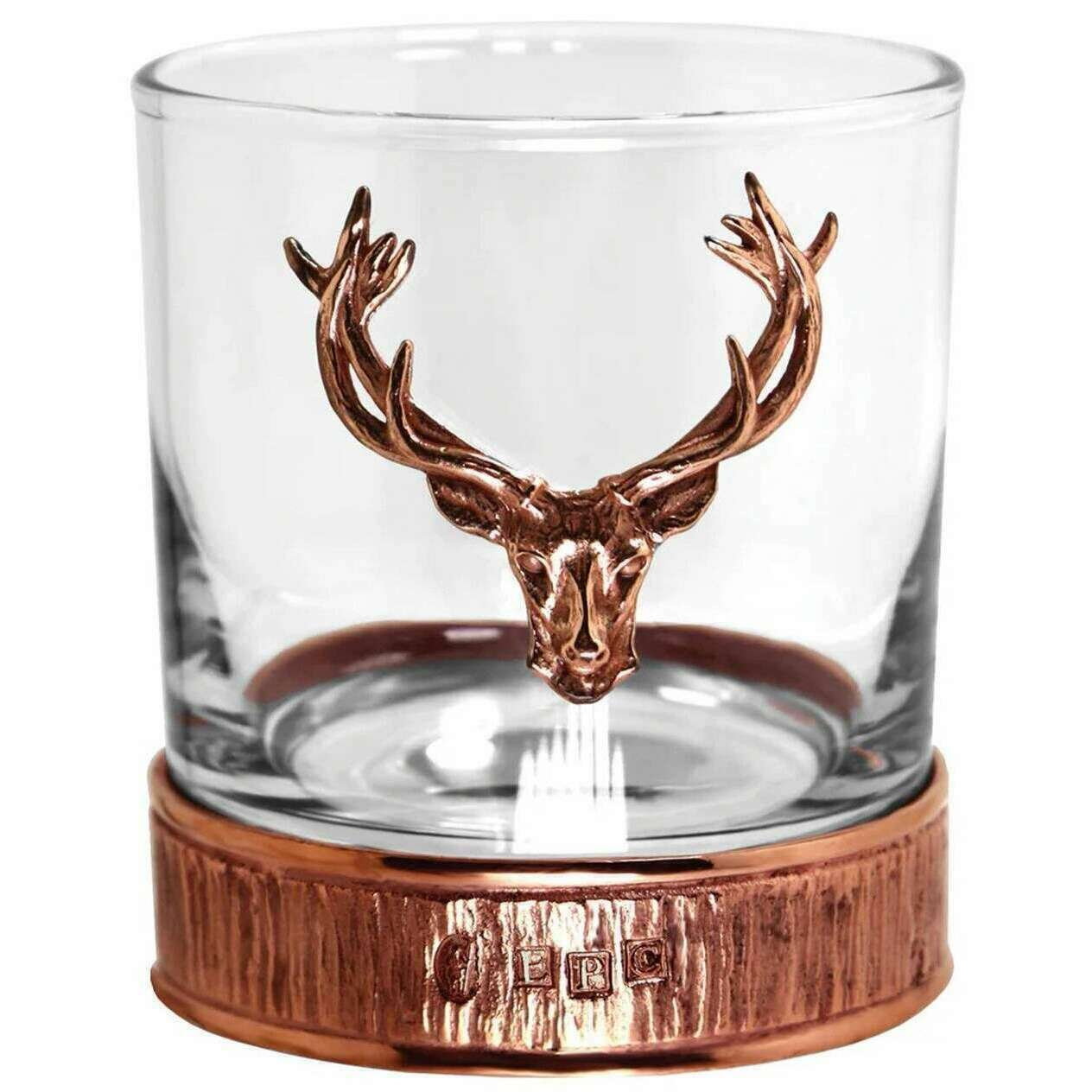 English Pewter Company 11oz Majestic Stag Single Stag Tumbler - Copper Orange/Clear