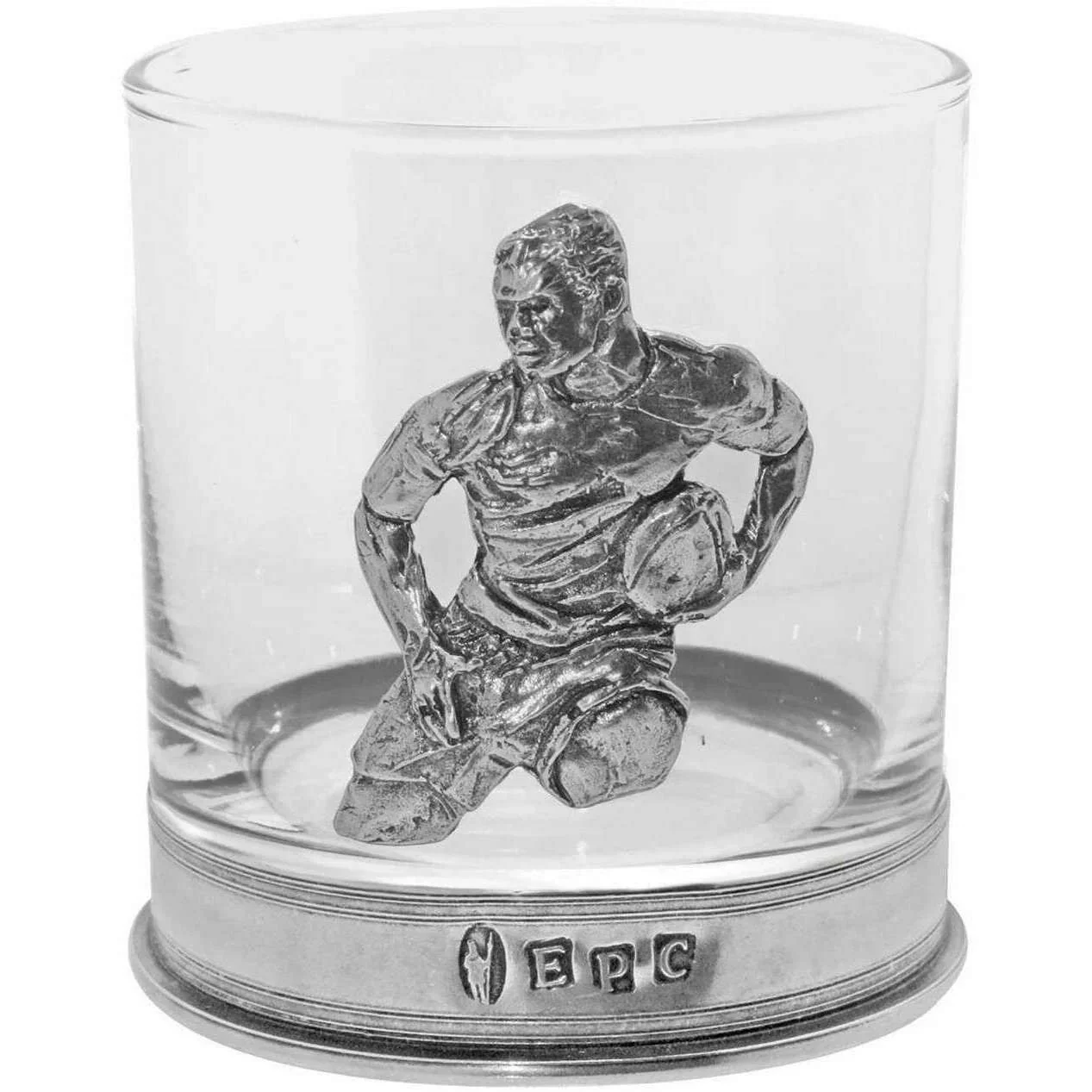 English Pewter Company 11oz Rugby Tumbler - Silver/Clear