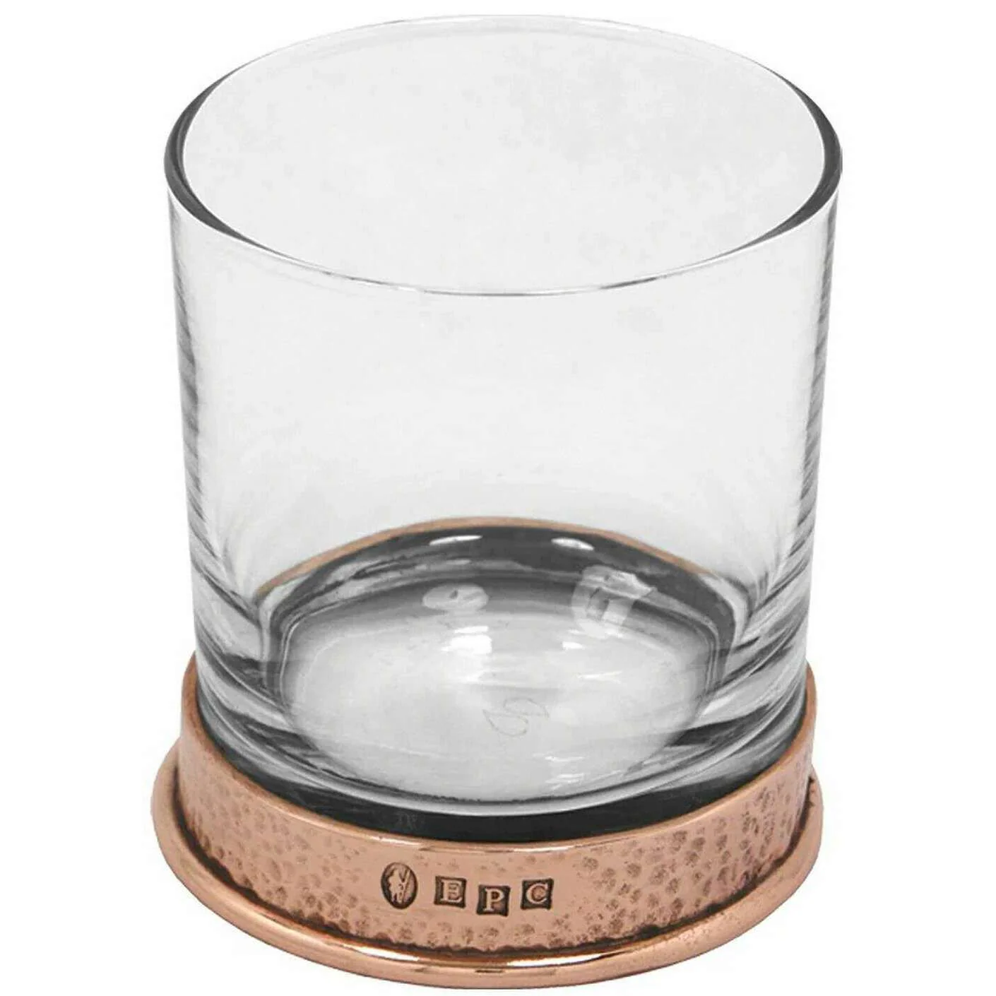 English Pewter Company 11oz Single Hammered Tumbler - Clear/Rose Gold