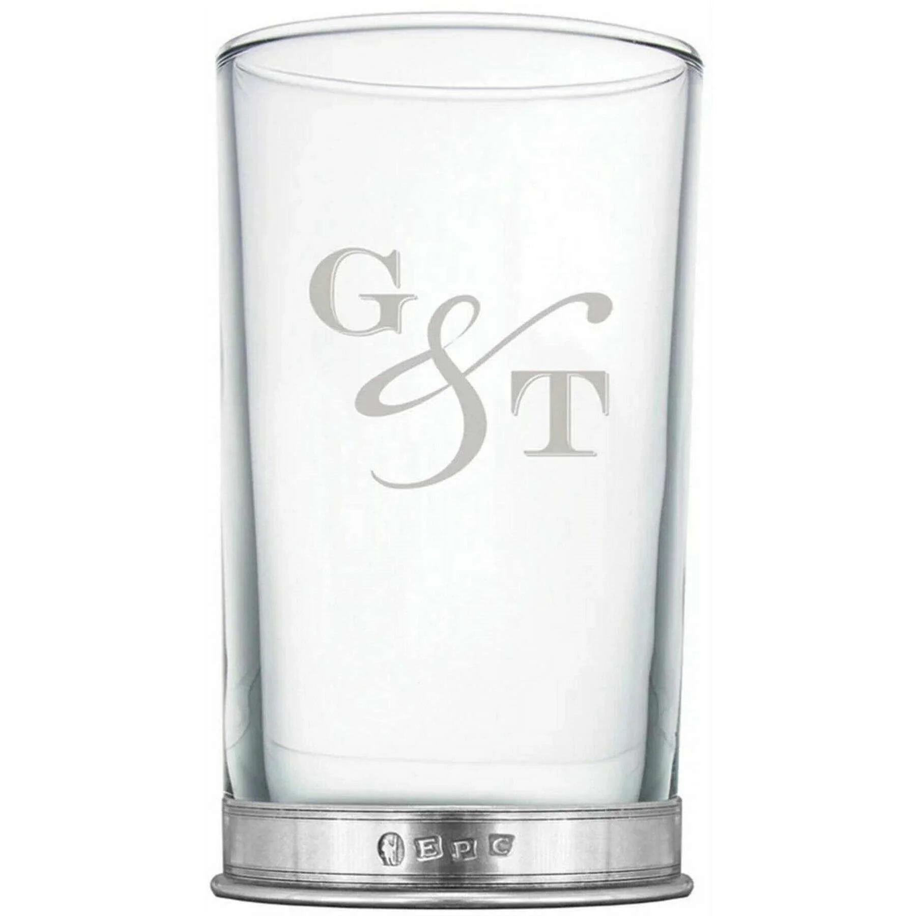 English Pewter Company 12oz G & T Single Gin Highball Glass - Clear