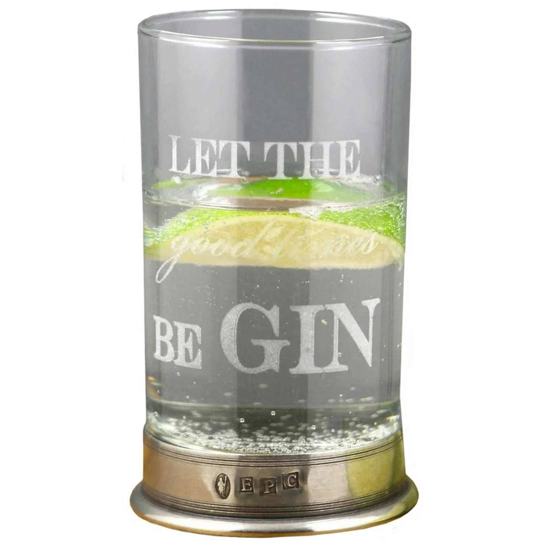English Pewter Company 12oz Good Times Single Gin Highball Glass - Clear - Image 2