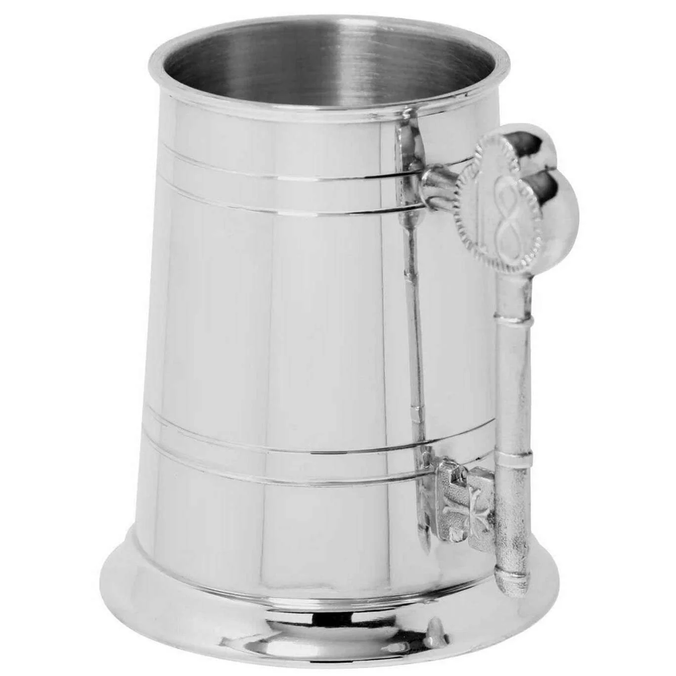 English Pewter Company 1pt 18 Key Handle Tankard - Silver - Image 2